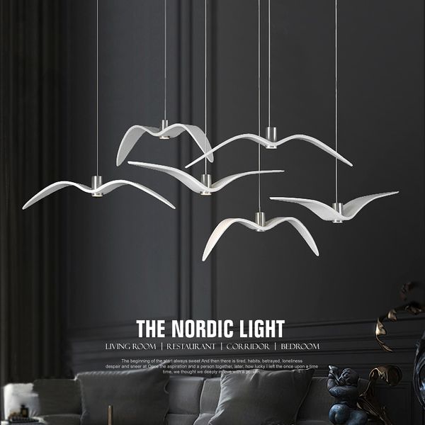 

nordic seagull led pendant light restaurant bar modern led pendant lamps creative cafe pendant lamp fashion shop hanging lamps