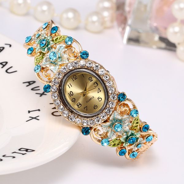 

maxi maxi flower diamond-studded fashion ladies bracelet watch women's watch fashion luxury watch, birthday halloween christmas gift, Slivery;brown