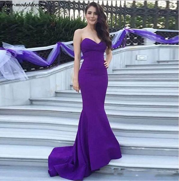 

purple mermaid prom dresses 2019 sweetheart zipper back sweep train wedding formal party gowns evening dress vestidos de festa, White;black