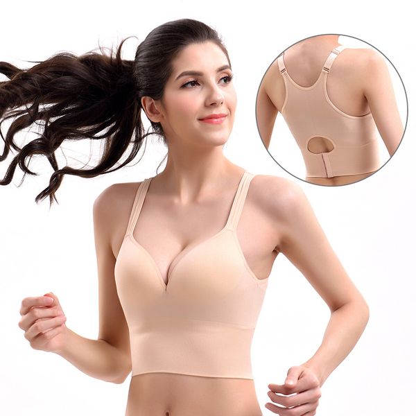 

sports bras for women gym lady professional absorb sweat push up fitness vest wire padded brassiere plus sleeping bra, White;black