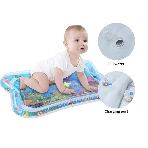 

Baby kid inflatable water play mat inflatable thicken pvc infant tummy time playmat toddler fun activity play center water mat for babie