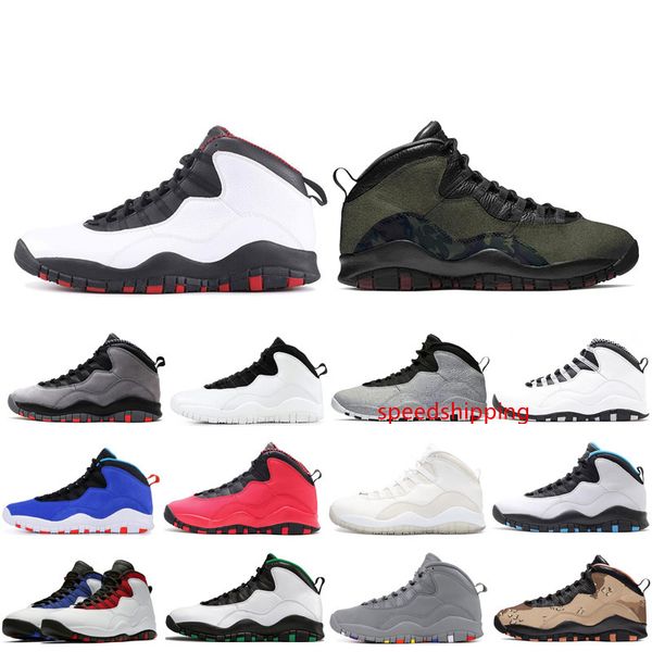 

10 10s seattle mens basketball shoes cool grey chicage orlando fusion red trainers sports sneaker size 7-13