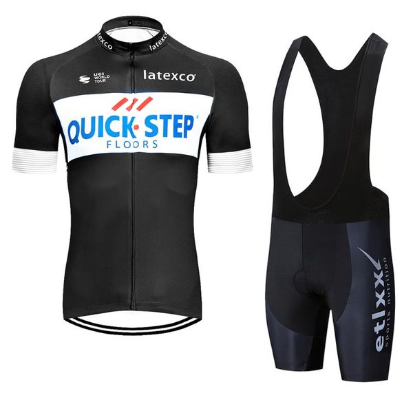 

2020 pro team quick step cycling jersey 20d bib set bike clothing ropa ciclism bicycle wear clothes mens short maillot culotte, Black;blue