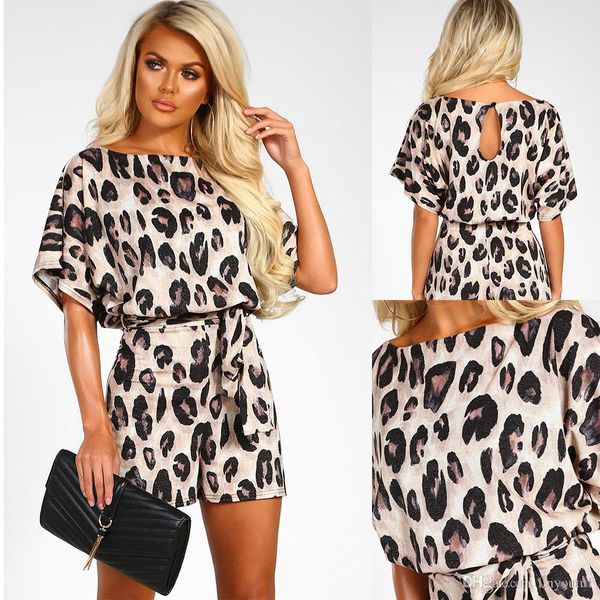 

leopard bodysuit women body fitness jumpsuits 2019 long sleeve catsuit leotard ladies overalls women jumpsuit, Black;white
