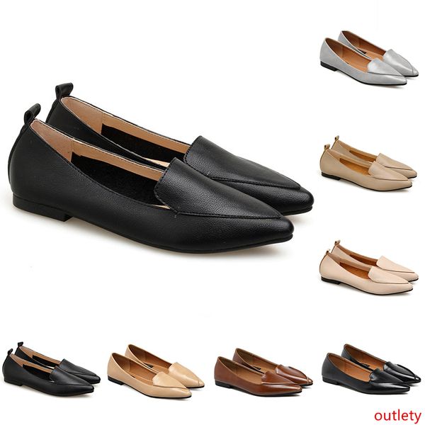 

fashion women s vintage british style casual lattice flat shoes with pointed shallow mouth outdoor walking shoes main4