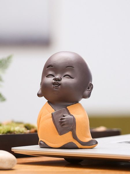 

creative ceramics small monk tea pet ornaments zen fine piano chess and calligraphy small monk tea ceremony accessories teaware