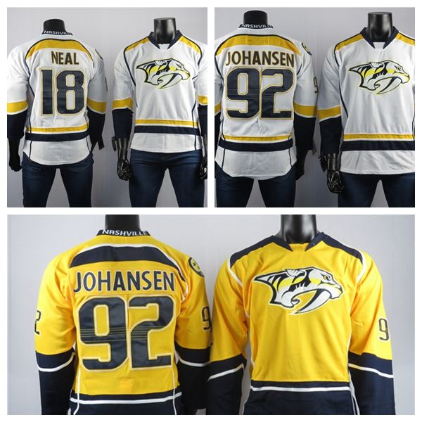 

nashville predators jerseys the player of 18 james neal 92 ryan johansen jersey embroidered ice hockey jerseys stitced, Black;red