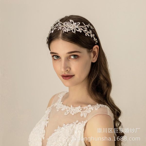 

leliin wedding crystal headpiece bridal hair accessories bridal headpieces bride halo headband hair jewelry, Golden;white