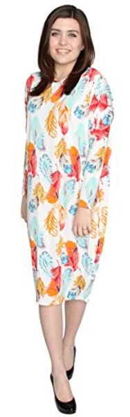 

baby'o women's printed long sleeve comfy cover-up midi dress, Black;gray