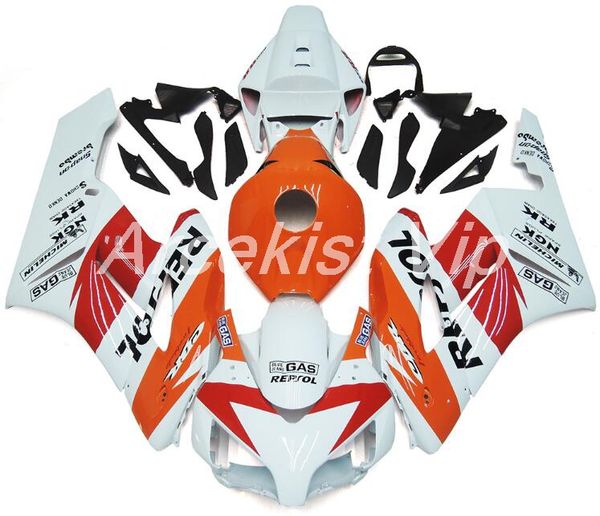 

4gifts новый комплект обтекателей для литья под давлением abs 100% для honda cbr1000rr 04 05 2004 2005 комплект кузова оранжевый красный бел