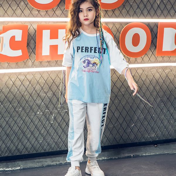 

fashion children jazz dance clothing girls street dance hip hop costumes kids performance party clothes stage set dwy2014, Black;red