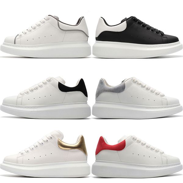 

designer 3m reflective white leather casual shoes girl women men black gold red fashion comfortable flat sneakers 35-44