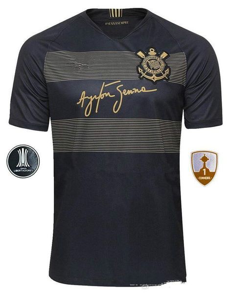 

2019 2020 18/19 brazilian club corinthians mens football jerseys new home away 3rd socrates jadson balbuena soccer shirts uniforms, Black