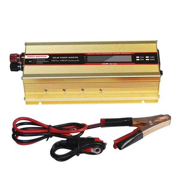 

2000w inverter car inverter lcd display solar power converter usb mobile phone charging