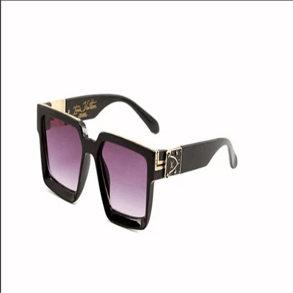 

0993-68new men designer sunglasses z1165w millionaire square frame vintage shiny gold, Black