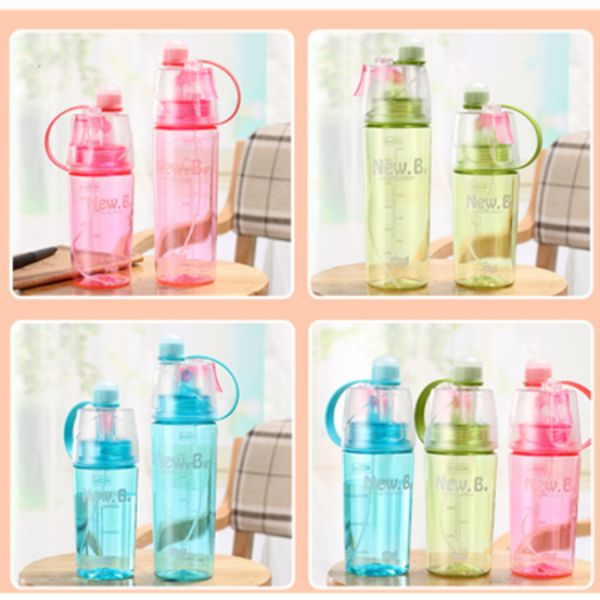 

new 600ml 400mll spray kettle portable water kettle leak-proof drinking cup uses plastic water bottle of fog camping mug t2i5140