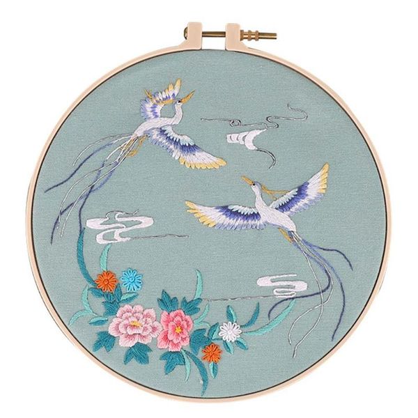

diy cross stitch with hoop hand sewing craft embroidery painting decor, Black