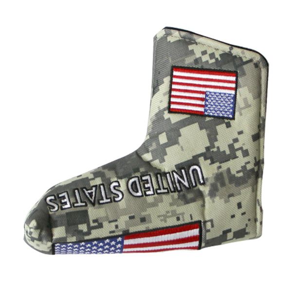 

embroidery usa flag golf putter club head cover headcover protector - golfer birthday gift