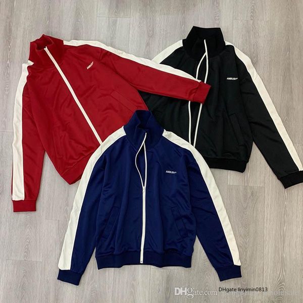 

бегуны засаде куртки мужчины женщины мода черный красный синий куртки высокого качества вышивки вскользь кулиской ab zipper высокого качеств, Black;brown