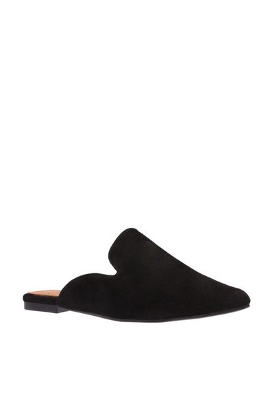 

pearl genuine leather black women 's slippers 120130001928