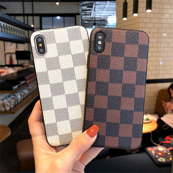 

Fa hion brand phone ca e for iphone x x max xr 7 8 plu vintage pc ilicon quare lattice for iphone 6 6 plu oft back cover