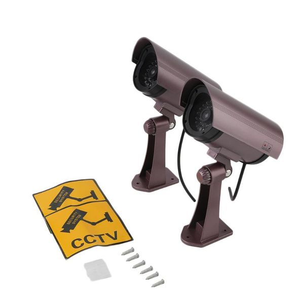 

dummy camera waterproof home security cctv surveillance camera led flash light fake outdoor