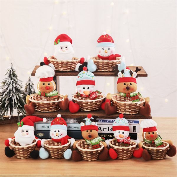 

new christmas decorations basket 5 styles christmas fruit basket children small size gift boxes candy biscuits basket jy421