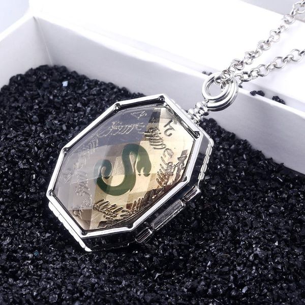

fashion college treasures horcrux locket necklace slytherin box horcrux kit necklaces & pendants movie jewelry, Silver