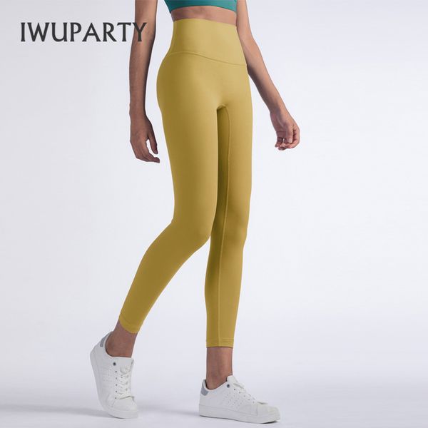 

yoga outfits iwuparty high waist pants booty scrunch sport leggings with pockets nylon stretchy tights woman gym clothing sports fitness, White;red