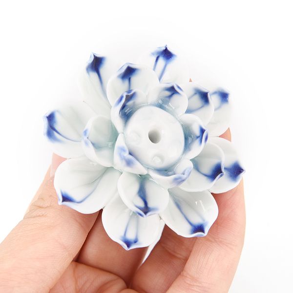 

ceramic incense burner stick holder lotus catcher plate natural 1/3 holes hot