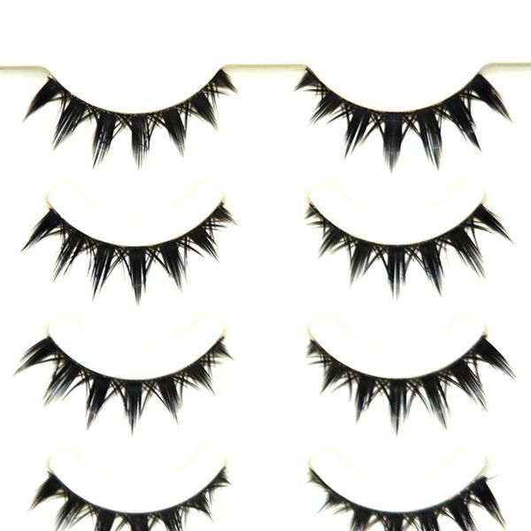 

thick false eyelashes extension fake eyelash fat eye lashes stage show daily makeup cilios faux cils wimpers 5 pairs set