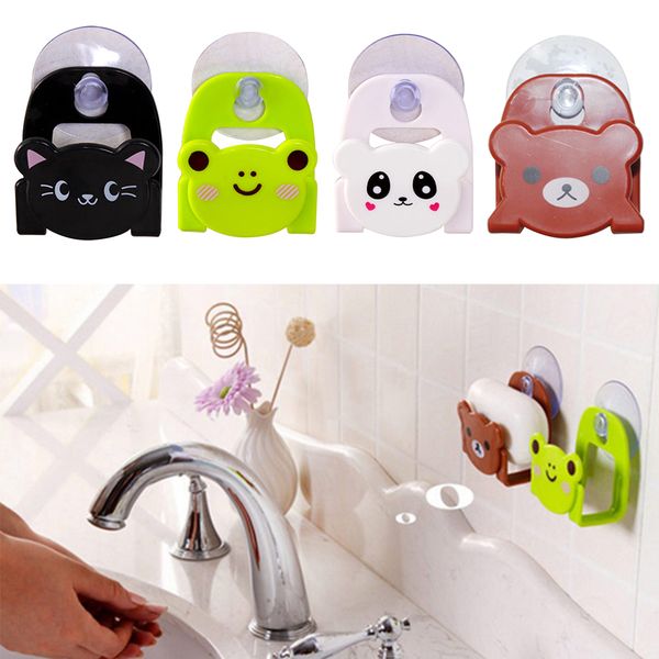 

симпатичные kawaii мультфильм медведь настенный тип ванна ящик для хранения животных кошка мыло держатель кухонный инвентарь губка слить меш