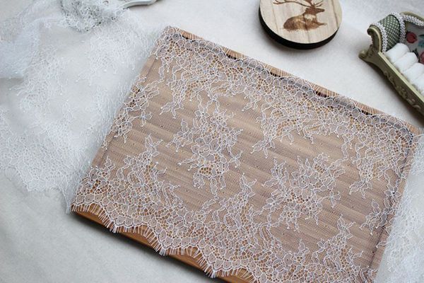 

3yards eyelashes lace trim black white lace fabric handmade diy clothes accessories chantilly fabric, Pink;blue