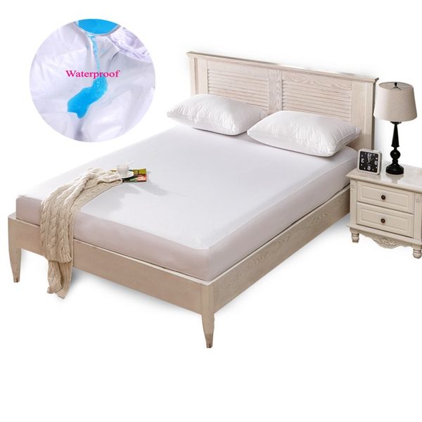 

100% waterproof mattress cover protector smooth polyester mattress pad waterproof antibacterial bed cover bed linen
