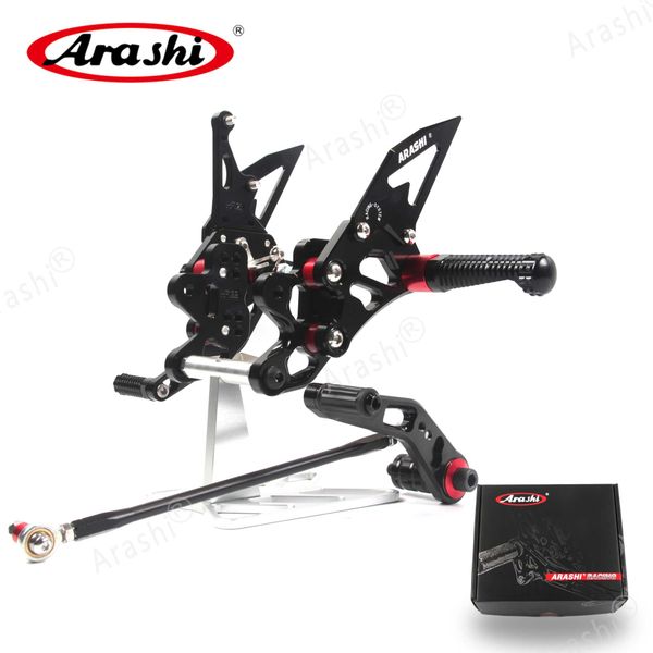 

arashi cnc adjustable foot peg for gsxr gsx-r 600 750 2011 - 2017 rider footrests gsx600r gsx750r 2013 2014 2015 2016