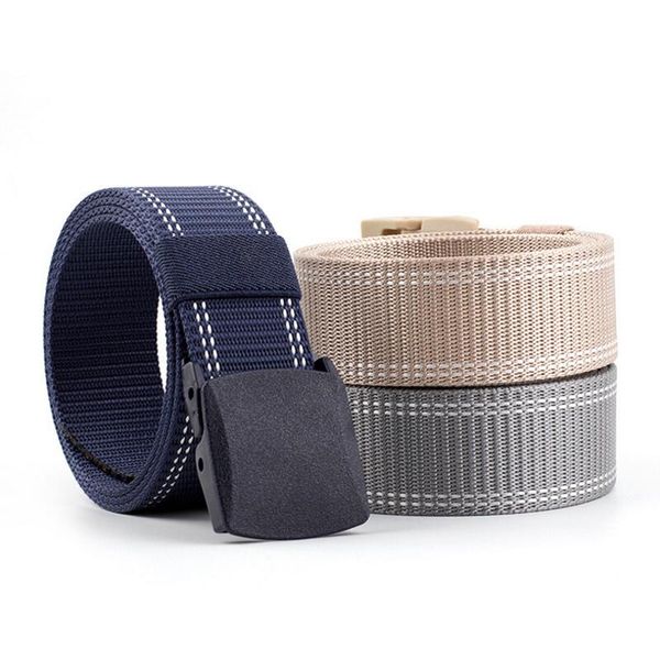 

new style man women casual fashion nylon belt nylon material mens belts outdoor male jeans tactical belts, Black;brown