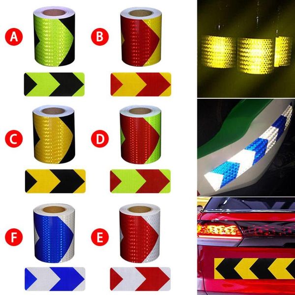 

sale 5cm*300cm car arrow reflective tape decoration stickers car warning safety reflection tape film auto reflector sticker csv
