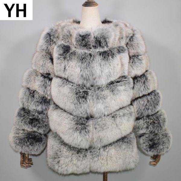 

luxurious quality women winter thick warm real genuine fur coat lady natural full pelt fur jacket real overcoat, Black