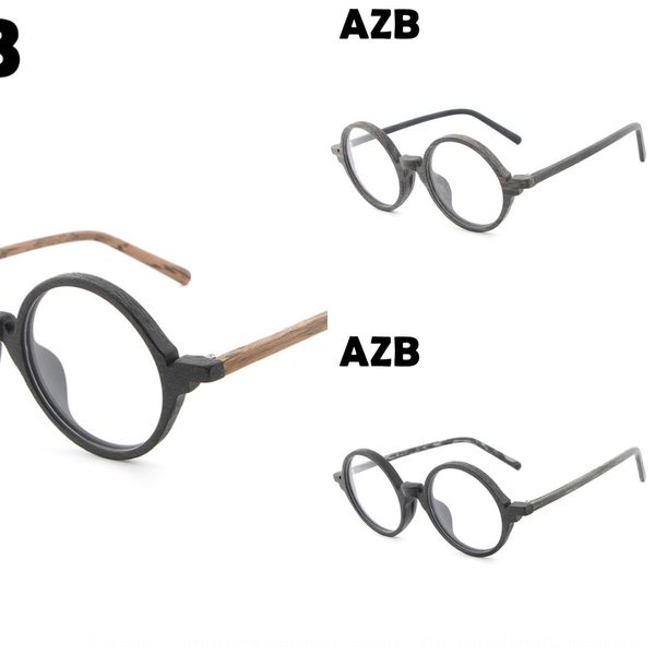 

azb panel wood grain frame artistic glasses fashionable plain glasses frame hb024, Silver