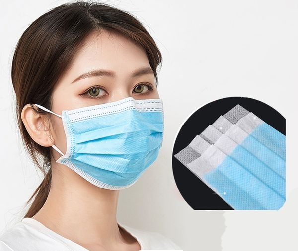 

dhl ship 100 1pcs face masks with elastic ear loop 3 sleep mask ply breathable and comfortable for blocking dust air pollution pack