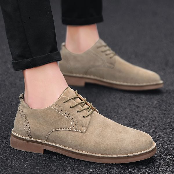 

mens dress shoes oxfords outdoor man wedding shoes suede leather formal suit zapatos hombre chaussure homme mariage a4, Black