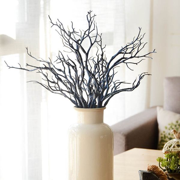 

mult color plastic fake plant bough dried tree home diy crafts peacock coral branches wedding branch plantas artificial decor