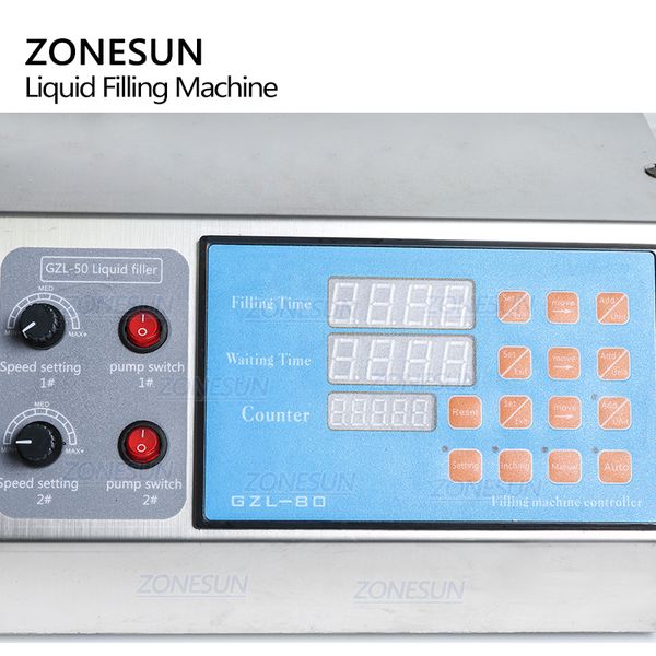 

zonesun electric digital control pump bottle liquid filling machine small 0.5-4000ml for perfume water juice oil alcohol