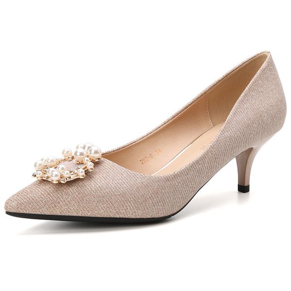 

dress shoes epher glitter kitten heels bridal party stiletto metallic ladies gold sparkle pumps court, Black