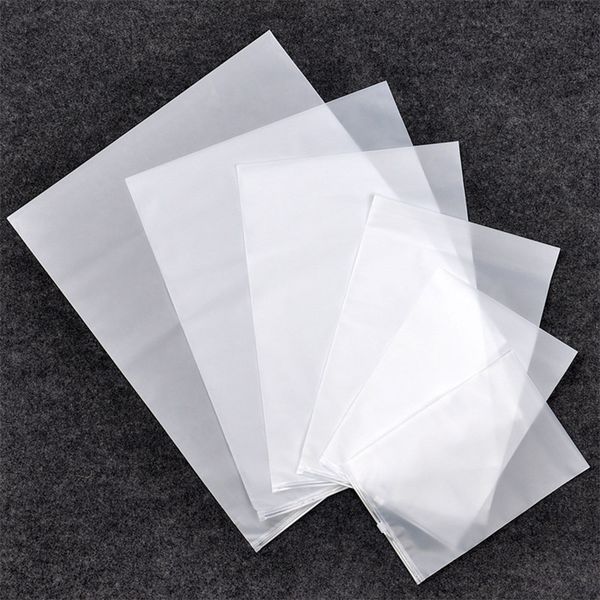 

10pcs matte clear plastic storage bag travel bags zip lock valve slide seal packing pouch bags gq999