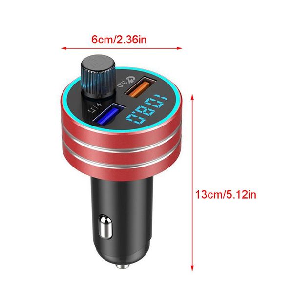 

wireless in-car bluetooth fm transmitter mp3 radio adapter dual usb fast charger k1af