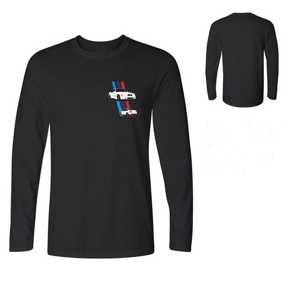 

мужская футболка с длинным рукавом мужчины e36 m3 суперкар печати смешные футболки 100% хлопок повседневная футболка tee top vintage dry fit, White;black