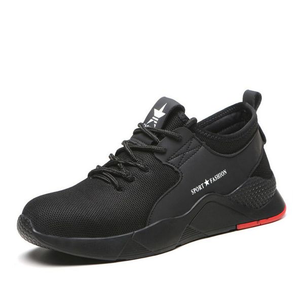 

steel toe safety shoes ankle safty anti-smashing steel mid-plate wilderness survival safety shoes #gh613, Black