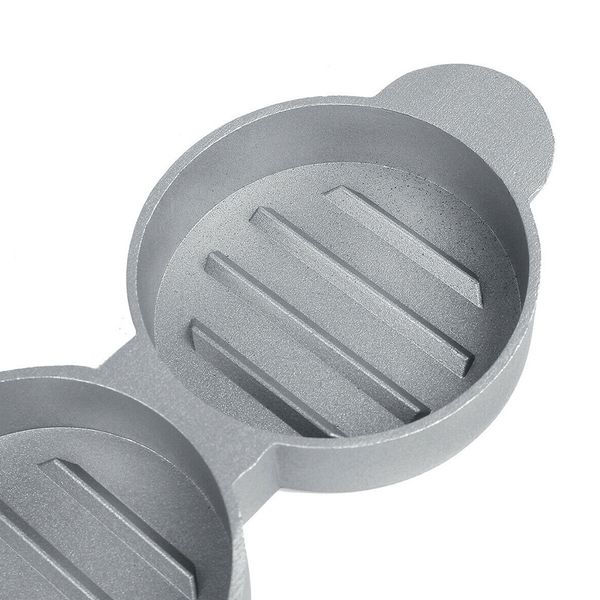 

hamburger press meat beef grill mini round shape aluminum alloy non stick bbq kitchen tool 3 slot cutlets chef mold triple meat poultry to