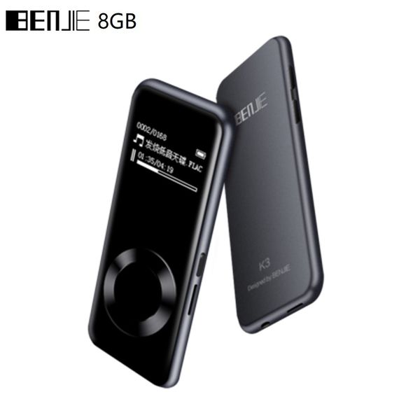 

benjie mp3 player full metal lecteur music player mp3 stereo 3d sound fm radio recording e-book 7.1mm thin sport player earphone
